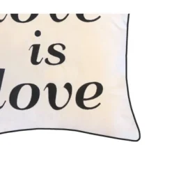 "Love Is Love" Embroidered Poly Velvet Square Throw Pillow White - Edie@Home -Throw Pillows Discount GUEST b90da8f8 d44f 45d7 b604 fdf27884ddb6