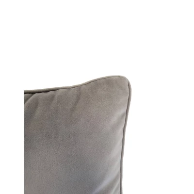 12"x12" 'Relax' Velvet Square Throw Pillow Blue/Gray - Edie@Home 5 12"x12" 'Relax' Velvet Square Throw Pillow Blue/Gray - Edie@Home - Image 3