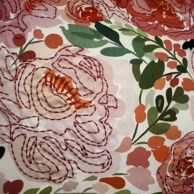 20" X 20" Pretty Peonies Floral Decorative Patio Throw Pillow - Edie@Home 4 20" X 20" Pretty Peonies Floral Decorative Patio Throw Pillow - Edie@Home - Image 2