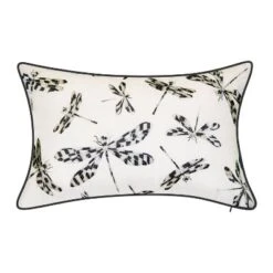 Embroidered Dragonflies Rectangular Indoor/Outdoor Throw Pillow - Edie@Home -Throw Pillows Discount GUEST c639b3b5 fe74 46ac be76 3eed9ddbc20d