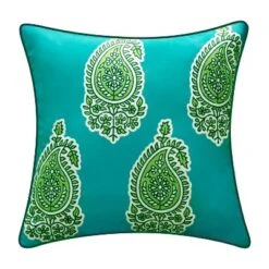 18"x18" Jaipur Paisley Reversible Square Throw Pillow - Edie@Home -Throw Pillows Discount GUEST cc80e65b 62a7 4844 8e1a e820ead1c44f