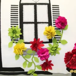 28" X 14" Dimensional Flowers Home Decorative Patio Throw Pillow - Edie@Home -Throw Pillows Discount GUEST d3a0313f 6cb1 4379 84a6 2223a0293eae