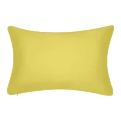 Embroidered Dragonflies Rectangular Indoor/Outdoor Throw Pillow Citron/White - Edie@Home: Decorative Accent For Patio & Couch