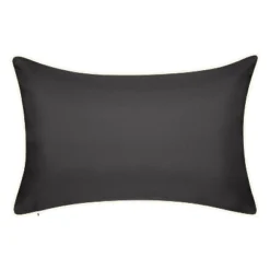 Embroidered Geometric Raffia Rectangular Indoor/Outdoor Throw Pillow - Edie@Home