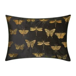 13"x20" Oversize Embroidered Butterflies And Moths Lumbar Throw Pillow - Edie@Home -Throw Pillows Discount GUEST eb52674a 20d3 4811 881e 626e7e1bc71d