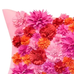 20" X 12" Floral Bouquet Dimensional Decorative Lumbar Patio Throw Pillow - Edie@Home -Throw Pillows Discount GUEST efbb738c ca47 4c40 a80b ce40ed8528c5