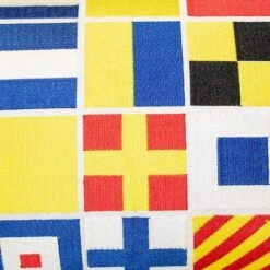 Embroidered Nautical Flags Rectangular Indoor/Outdoor Throw Pillow - Edie@Home: Weather-Resistant, Oxford Fabric, Zippered -Throw Pillows Discount GUEST f6f310f6 6d73 4ddc 9f67 106a3642fe4f